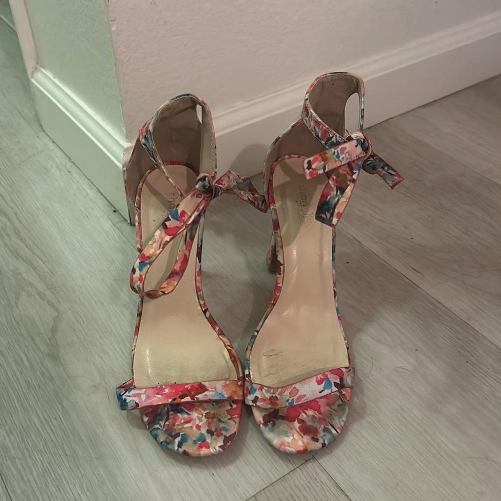 Floral high heels